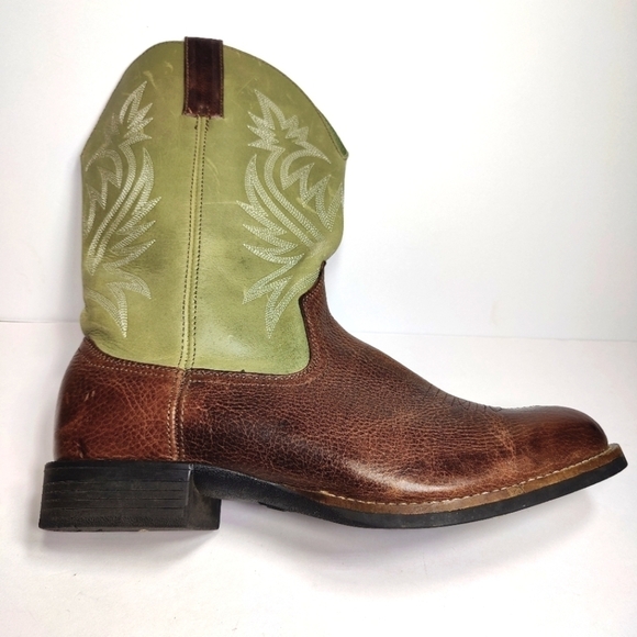 RedHead Men's Cowboy Brown Lime Leather Outdoor Waterproof Boots Size 13M - Picture 2 of 10
